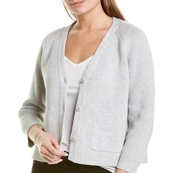 J. Crew gray knit structured cardigan sweater - Picture 1 of 6